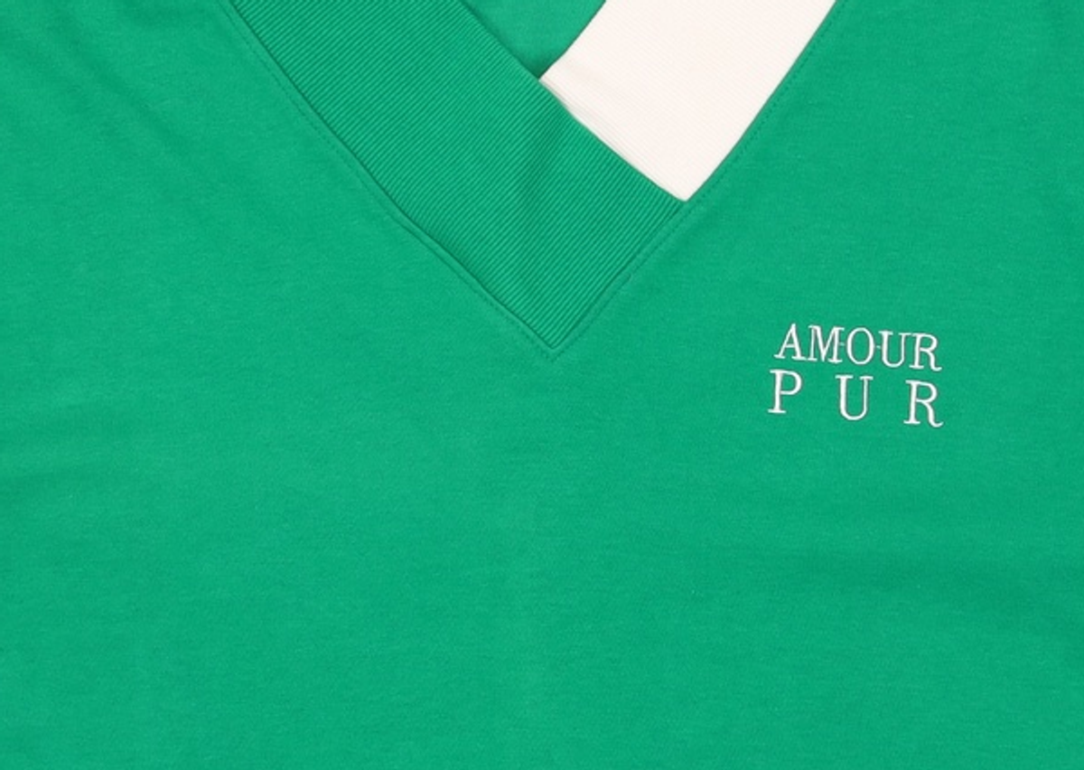 엽페(YUPPE) color neck T-shirts_green FREE