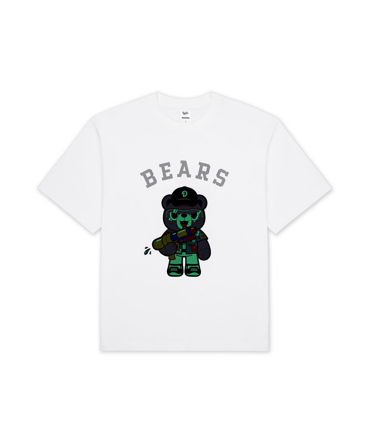 두산베어스(DOOSANBEARS) 무신사 X 두산베어스 반소매 티셔츠 (화이트)