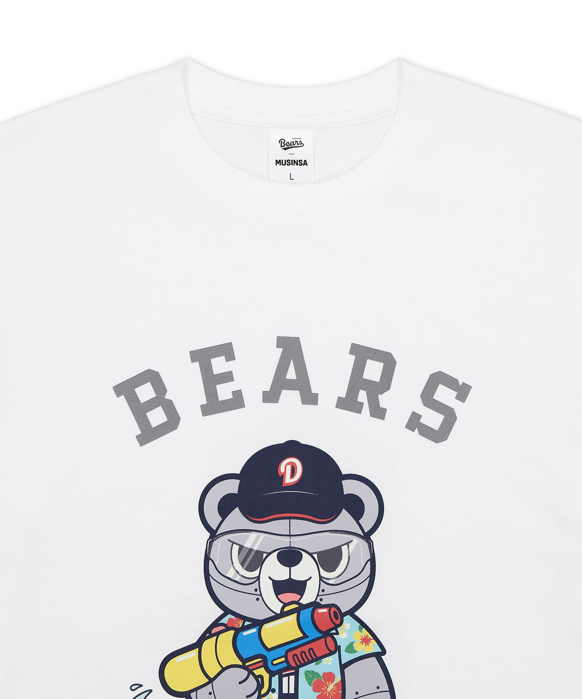 두산베어스(DOOSANBEARS) 무신사 X 두산베어스 반소매 티셔츠 (화이트)