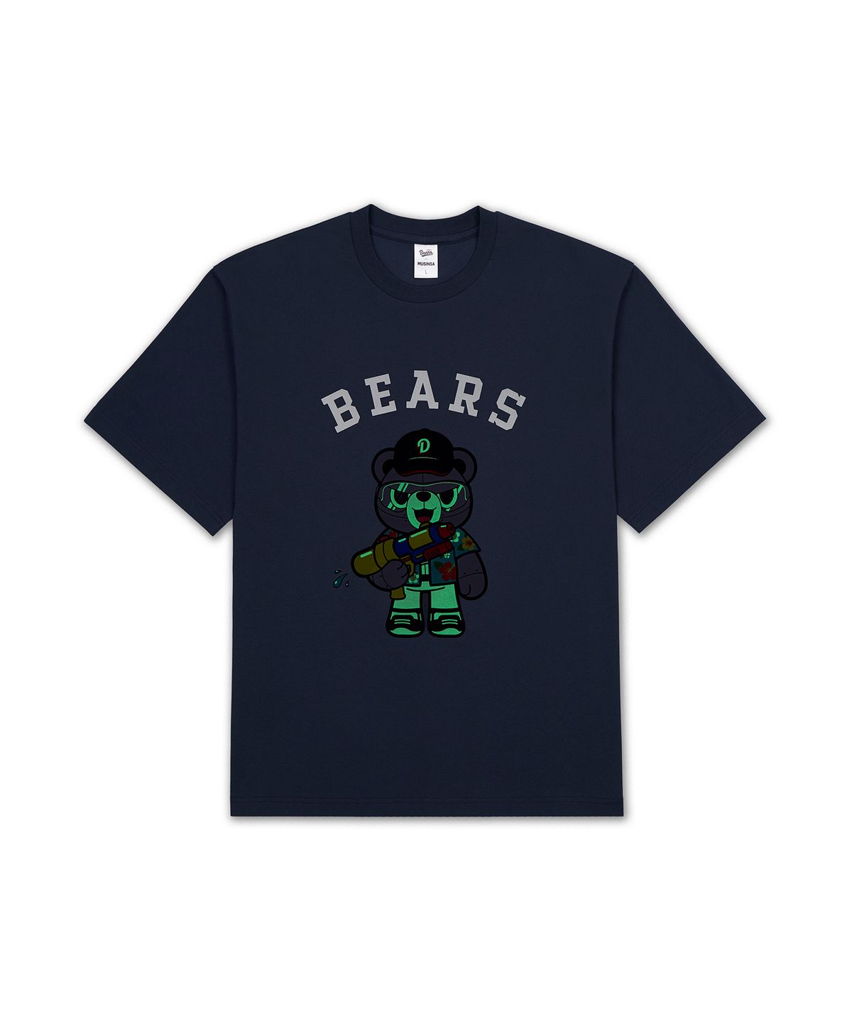 두산베어스(DOOSANBEARS) 무신사 X 두산베어스 반소매 티셔츠 (네이비)