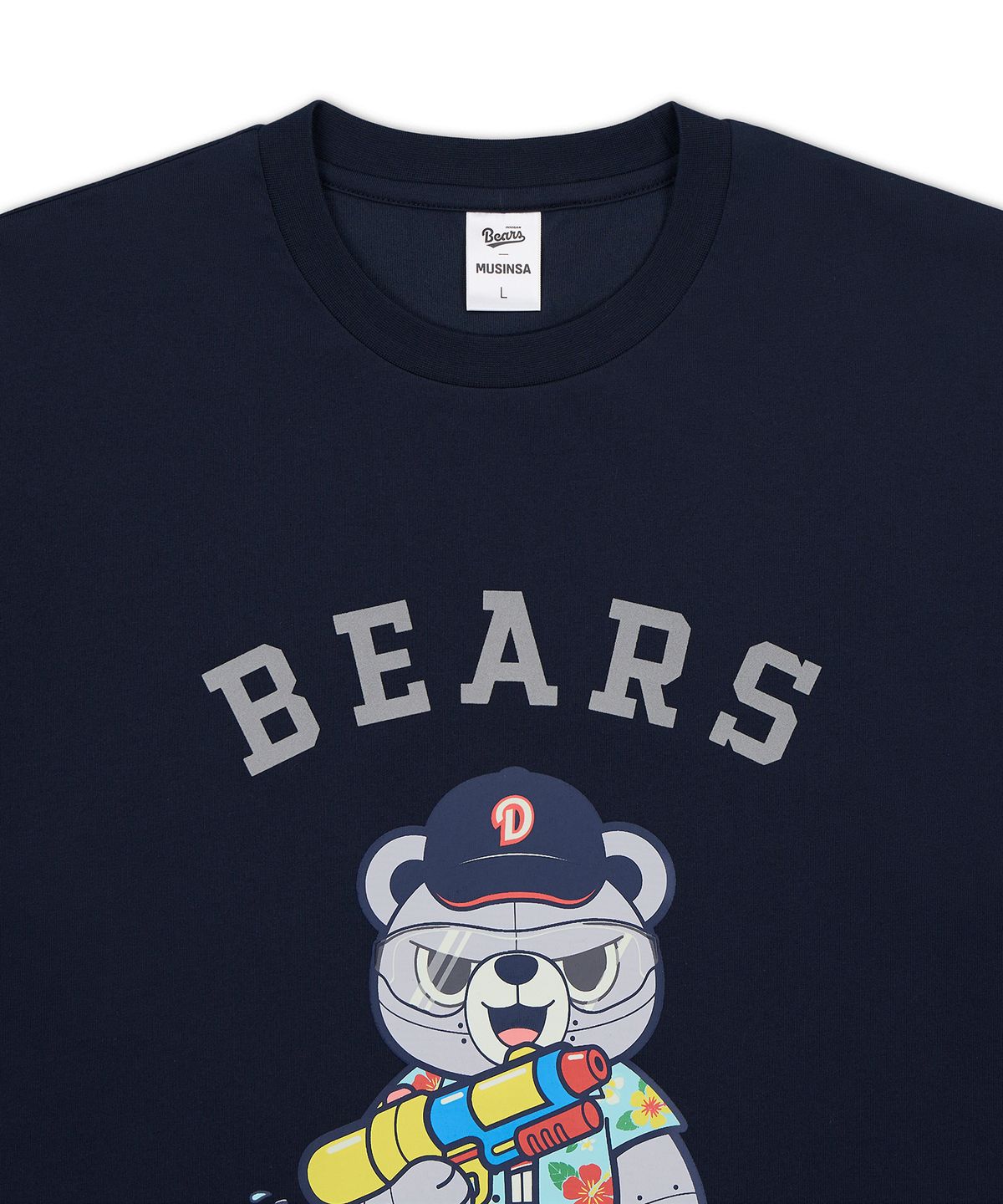 두산베어스(DOOSANBEARS) 무신사 X 두산베어스 반소매 티셔츠 (네이비)