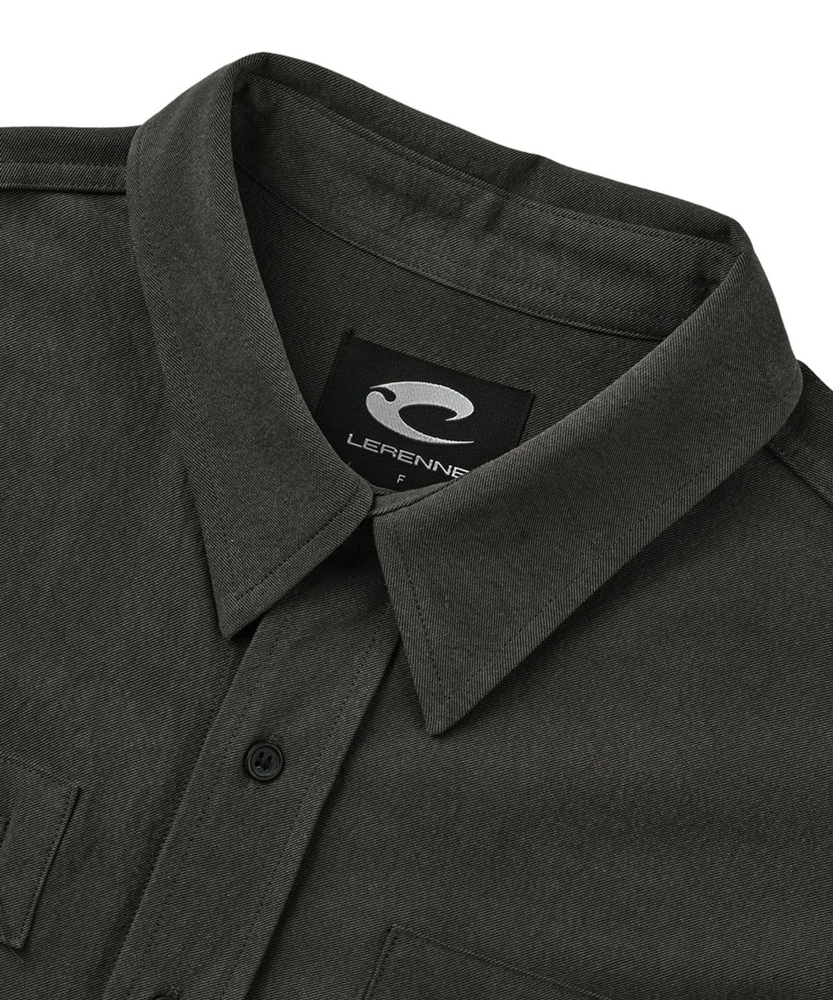 르렌느(LERENNE) Work Half Shirket - Charcoal