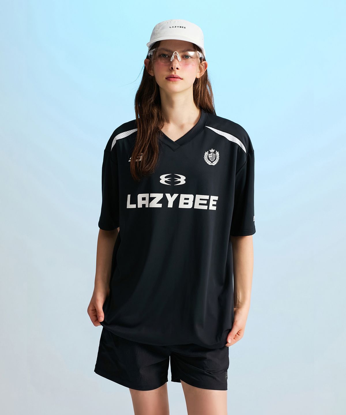 레이지비(LAZYBEE) [SET] 하이드로 메쉬 퍼포먼스 반팔 래쉬가드 + 스윔 쇼츠 세트 M (4컬러)