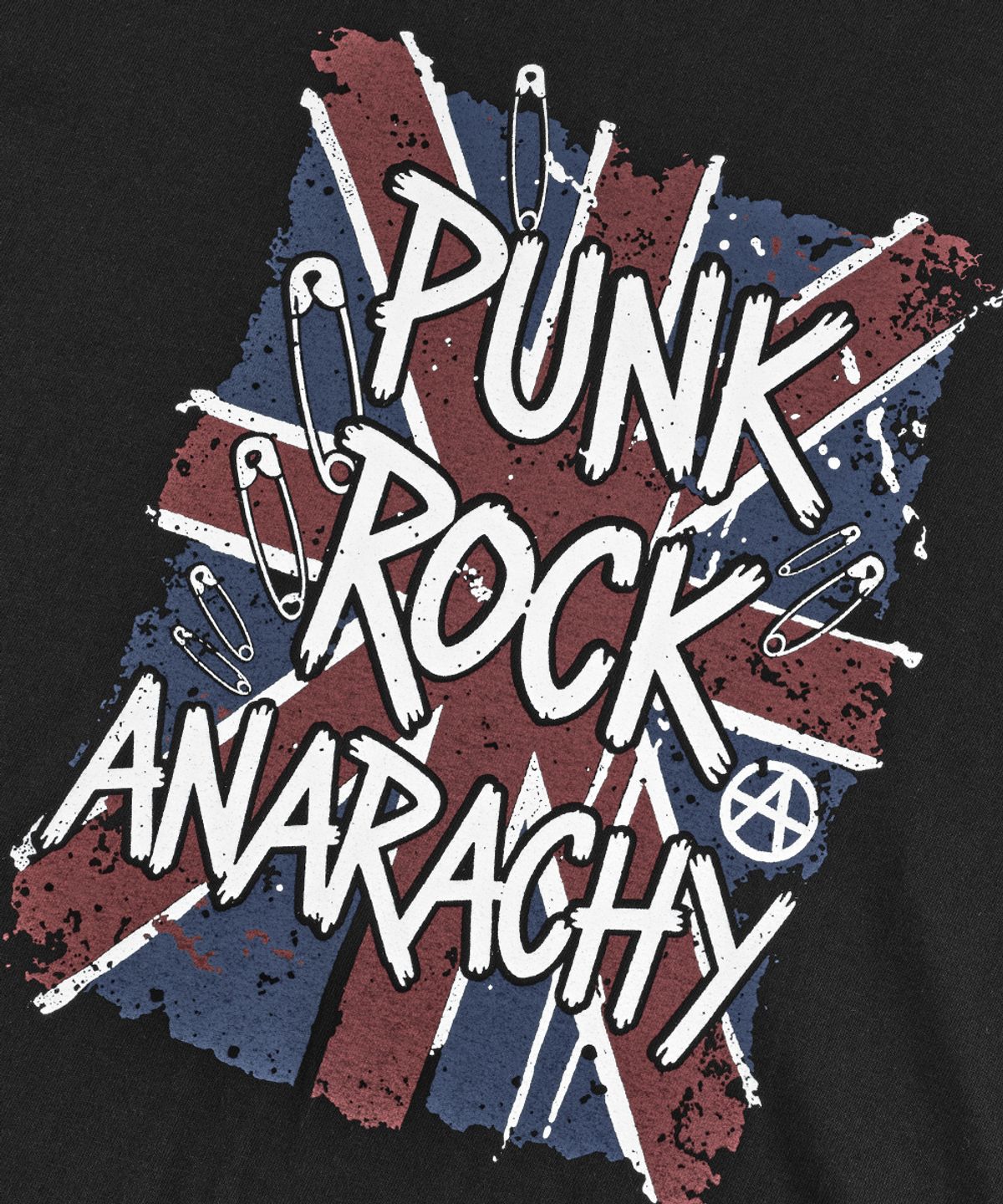 르렌느(LERENNE) Punk British T-Shirt - Black