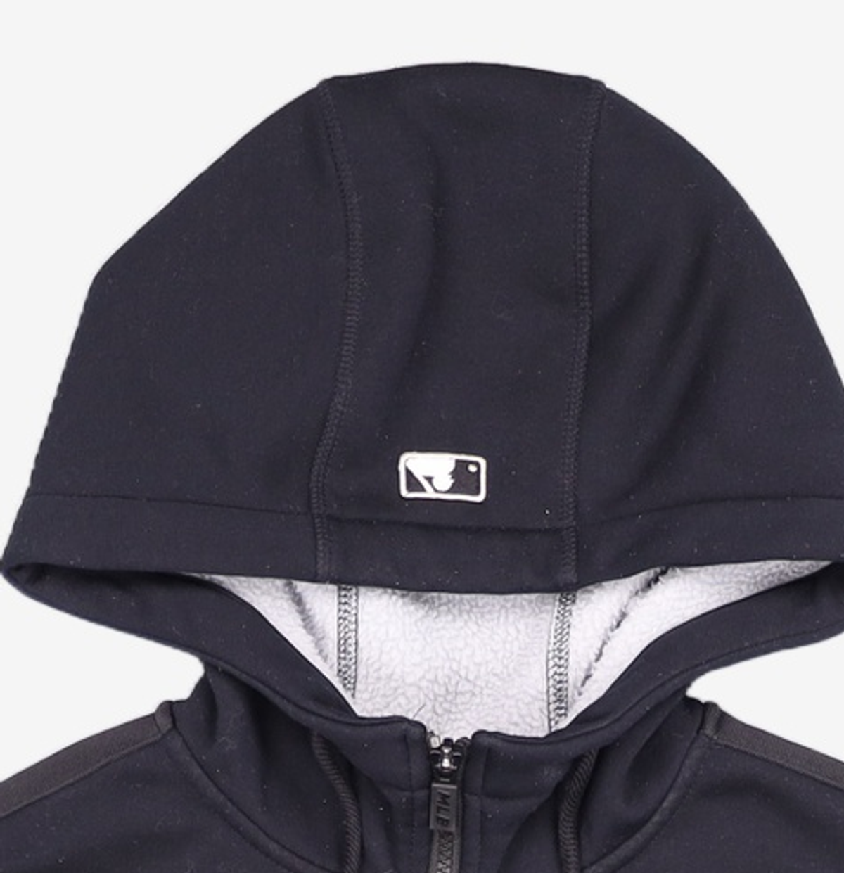 엠엘비(MLB) 플리스 라운드 테잎 뉴욕양키스 후드 집업(BLACK) S