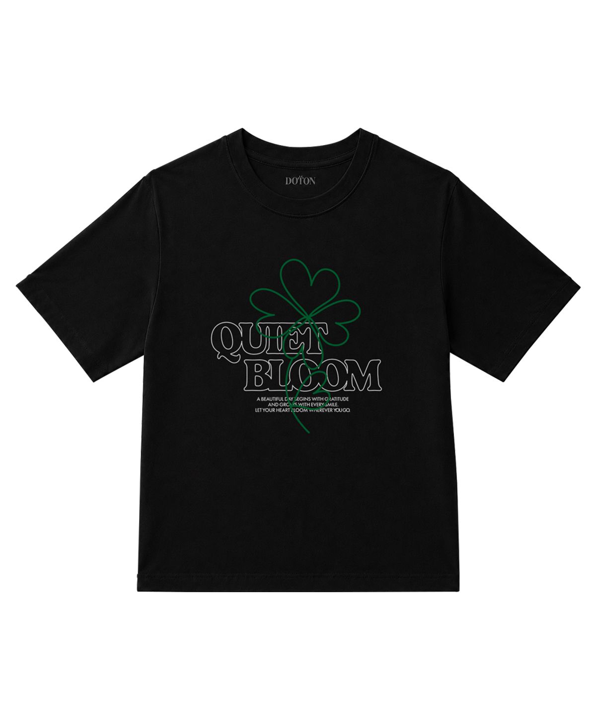도톤(DOTON) QUIET BLOOM T-SHIRTS (Black)