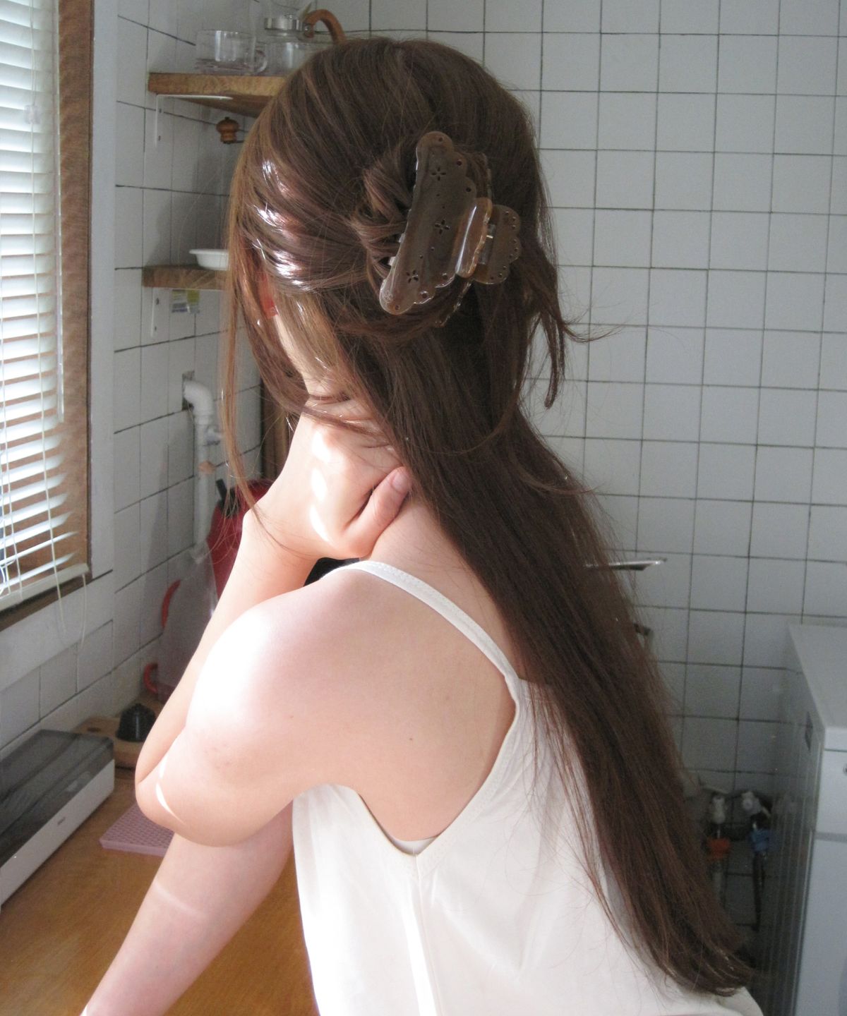 둥그런(DUNGEUREON) Baby Eyelet Hair pin (Brown)