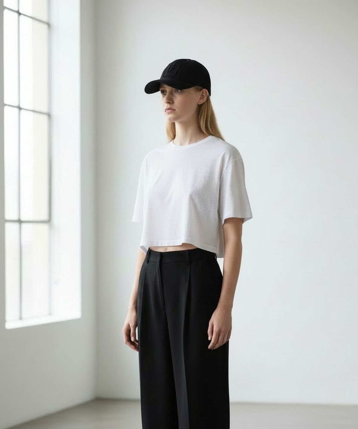유니버셜 케미스트리(UNIVERSAL CHEMISTRY) Applique U Black Ballcap 워싱볼캡