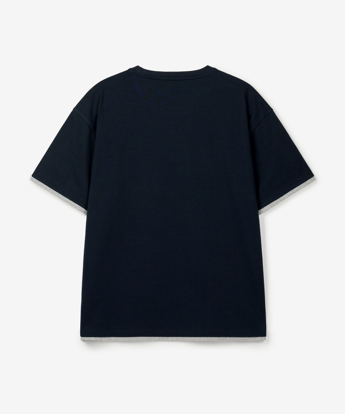 티엔지티(TNGT) Layered Roll-Up Cropped T-Shirt (Navy) TNTS6E217N2