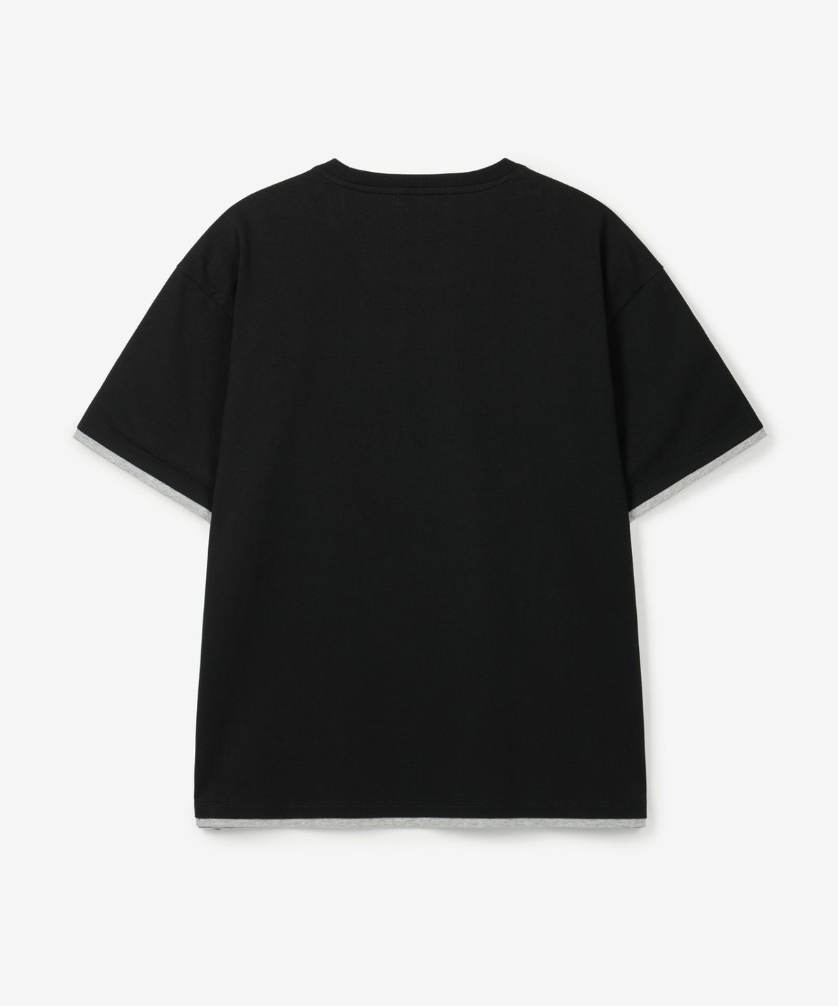 티엔지티(TNGT) Layered Roll-Up Cropped T-Shirt (Black) TNTS6E217BK