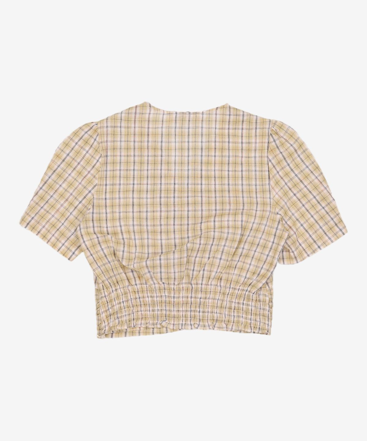 미쏘(MIXXO) 브이넥 밴딩 크롭 블라우스 MIWBWB815C M
