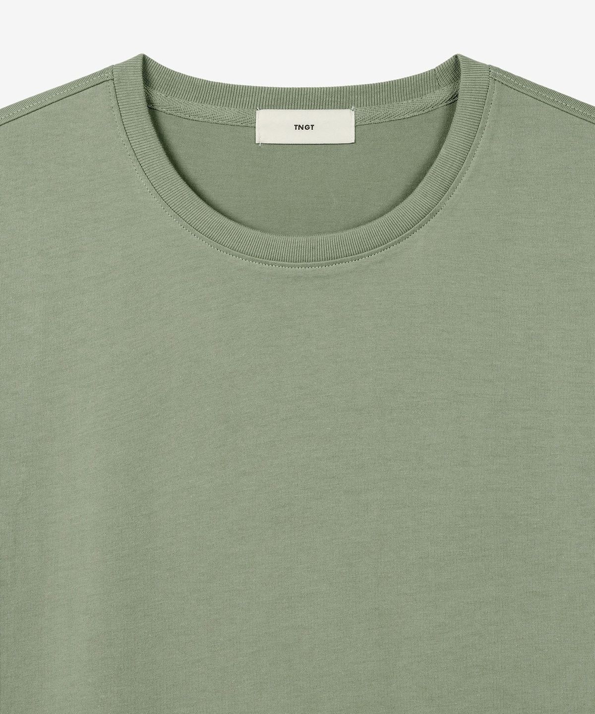 티엔지티(TNGT) W Layered Roll-Up Cropped T-Shirt (Pale Sage) TNTS6E217L2