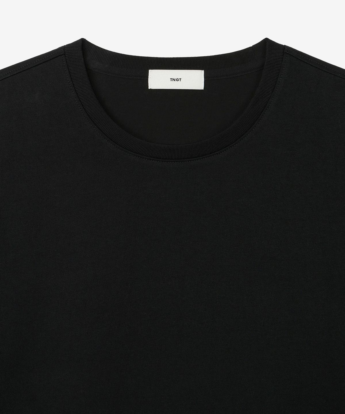 티엔지티 우먼(TNGT WOMAN) W Layered Roll-Up Cropped T-Shirt (Black) TNTS6E217BK