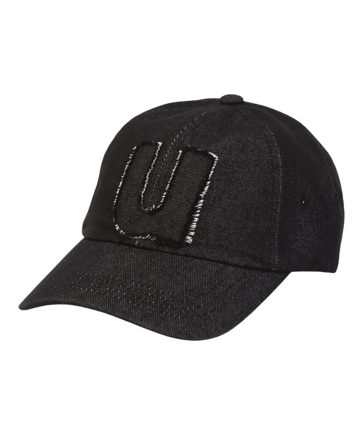 유니버셜 케미스트리(UNIVERSAL CHEMISTRY) Applique U Black Denim Ballcap 워싱볼캡