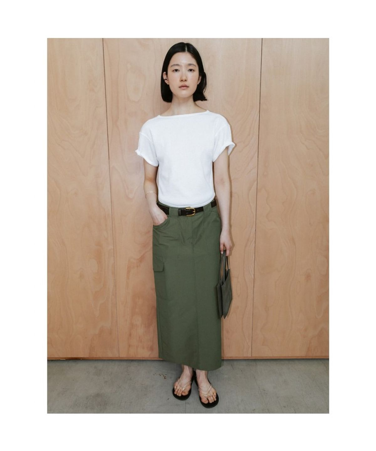 디애퍼처(THE APERTURE) 90s Waffle Half Sleeve Top  White (TA6742A071)