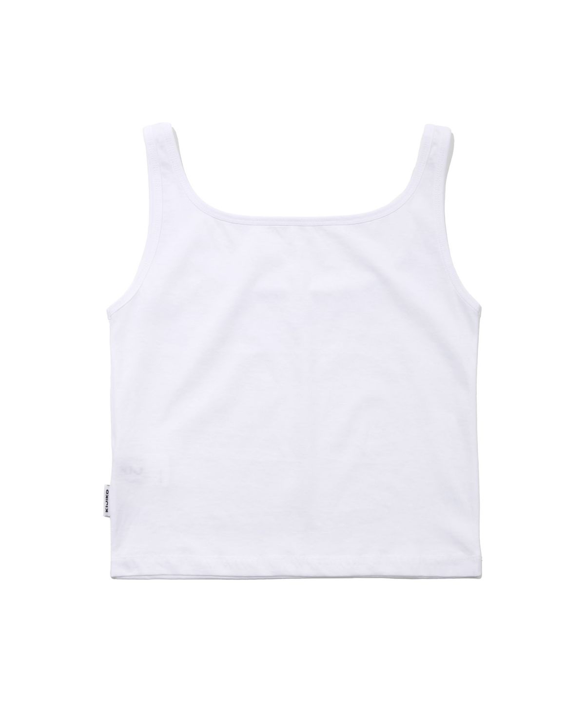 키지코(KIJIKO) ke504. Square Neck Cropped Sleeveless White