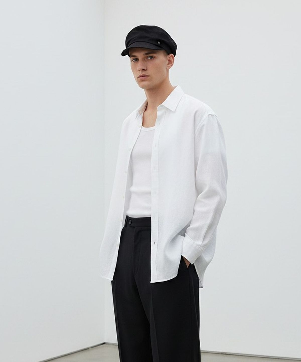 유니버셜 케미스트리(UNIVERSAL CHEMISTRY) Wire Wrinkle Black Marine Cap 마린캡