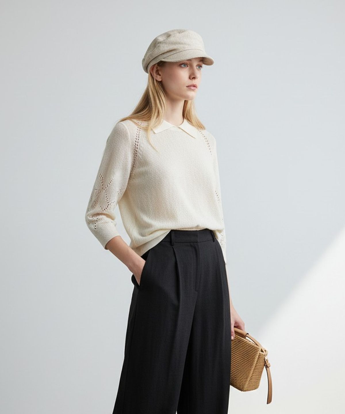 유니버셜 케미스트리(UNIVERSAL CHEMISTRY) Wire Wrinkle Beige Marine Cap 마린캡