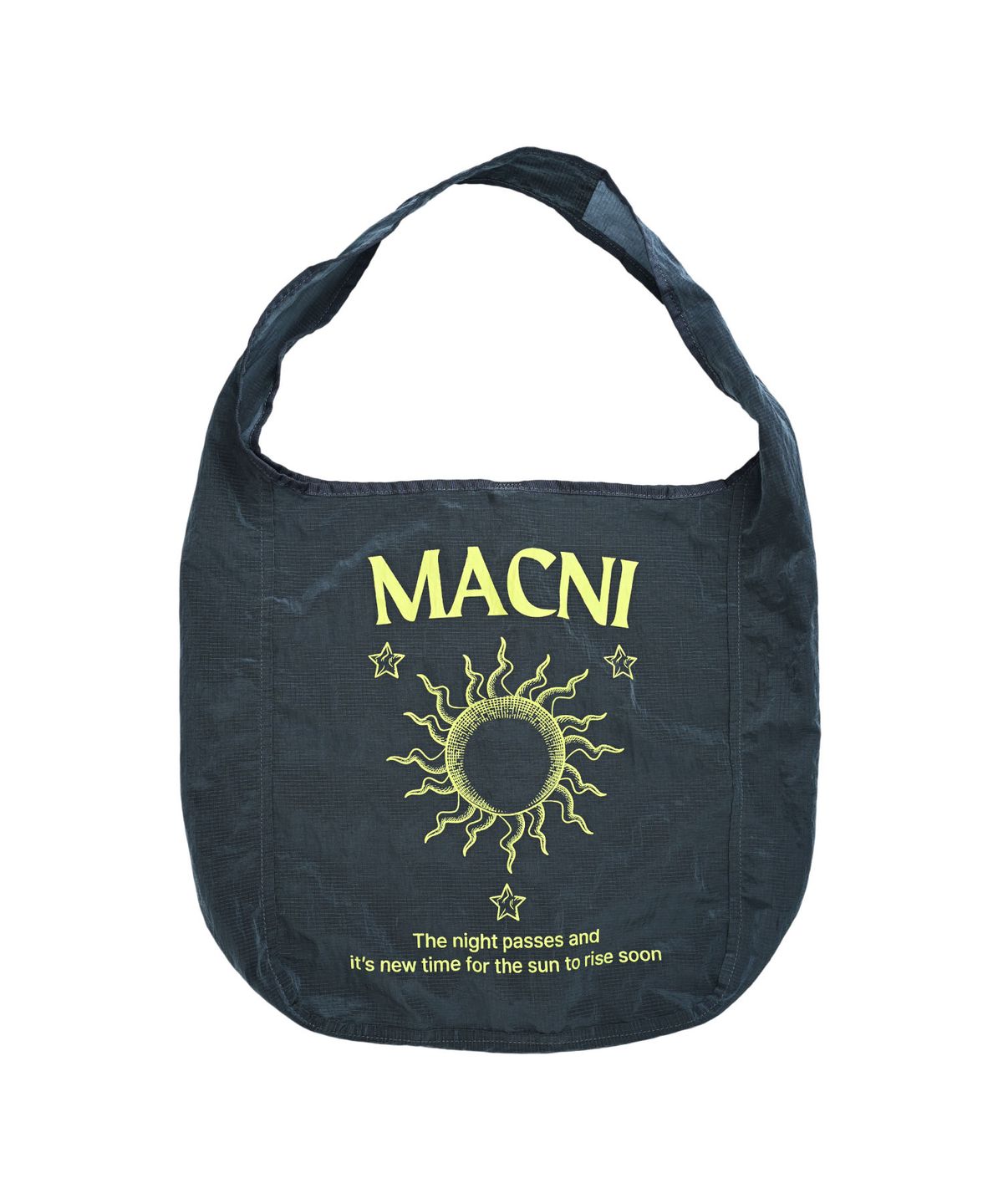 마크니(MACNI) GRAPHIC PACKABLE SHOULDER BAG CHARCOAL