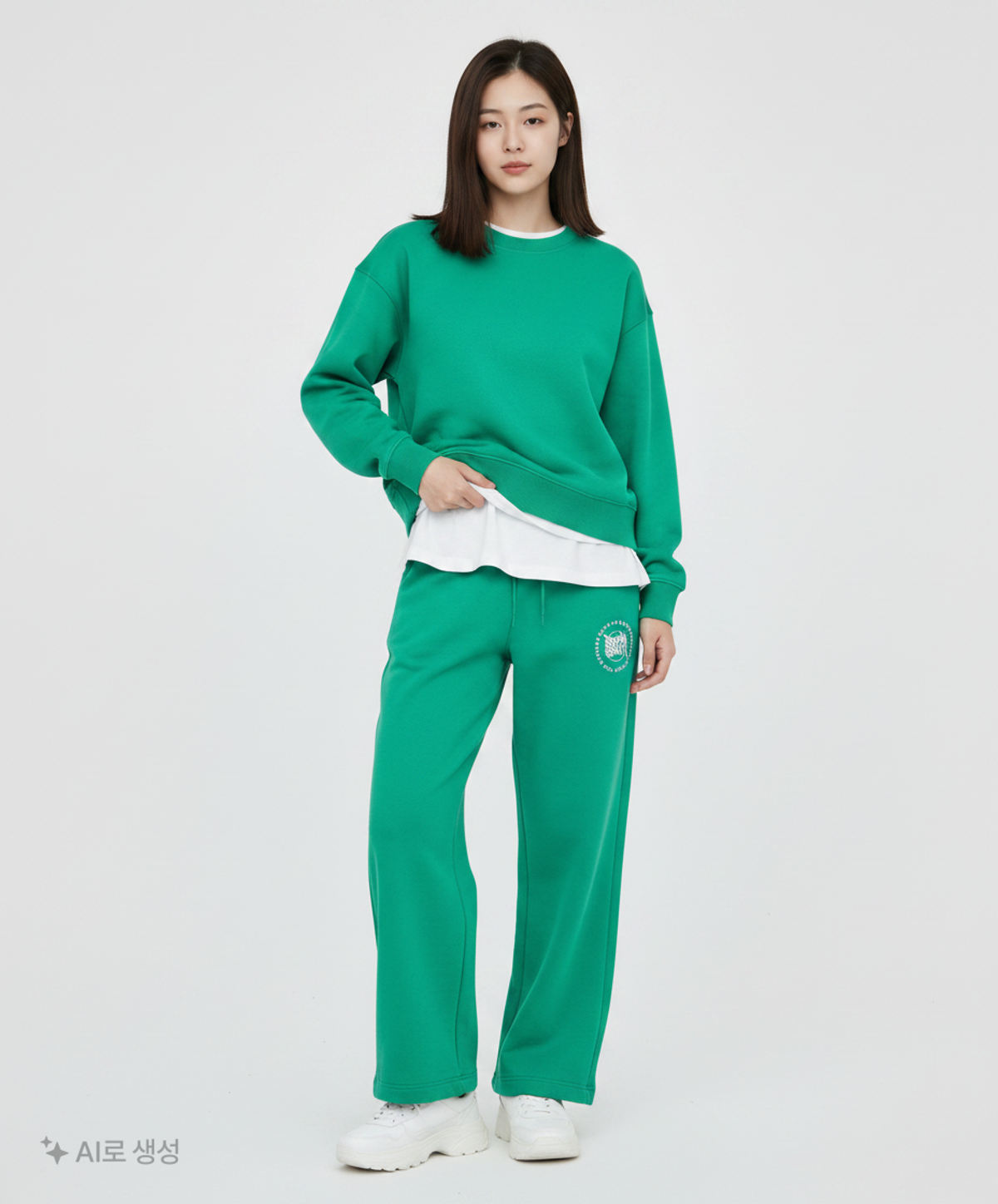 브라운브레스(BROWNBREATH) ROUND LOGO SWEAT PANTS - GREEN M