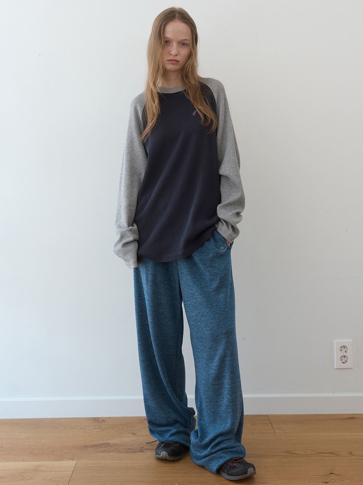 엔조 블루스(ENZO BLUES) 와플 래글런 LST (Dark Navy)