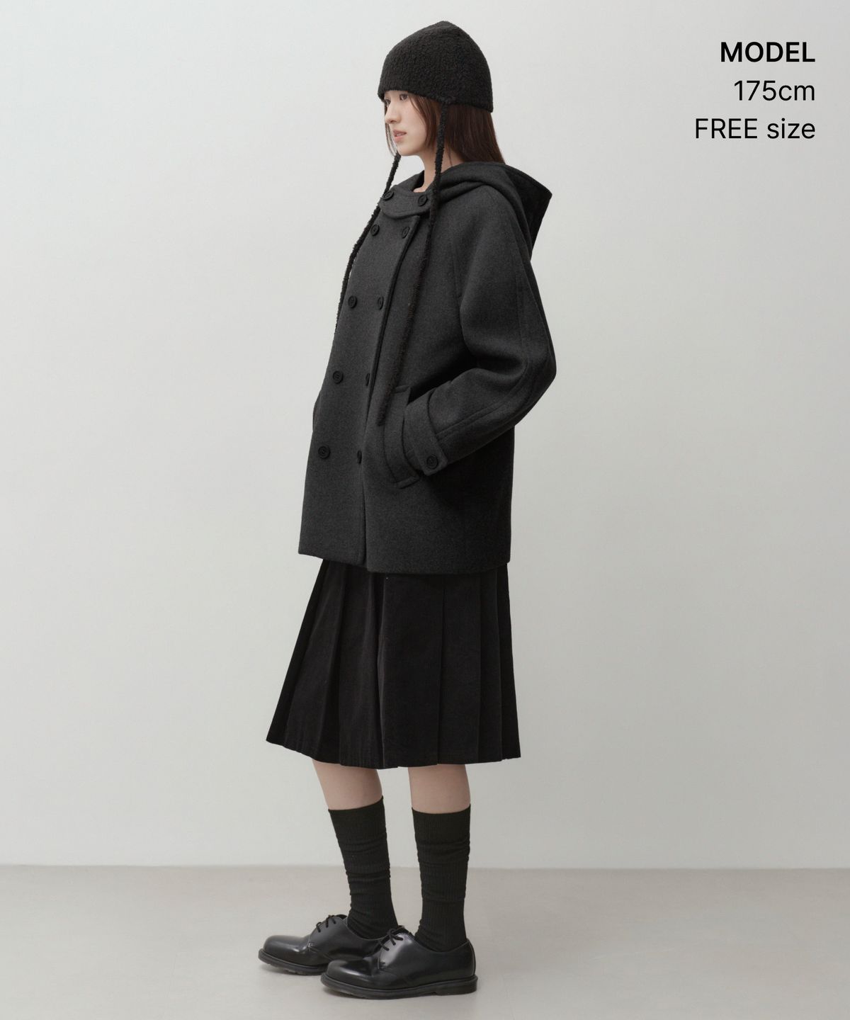 무신사 스탠다드 우먼(MUSINSA STANDARD WOMAN) 우먼즈 플러피 스트링 니트 비니 [블랙]