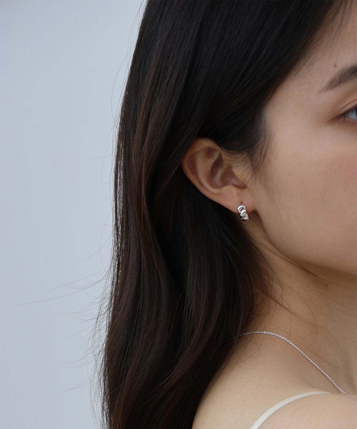 페브오어(FEBOR) Bloom twist earring(2 size)_silver
