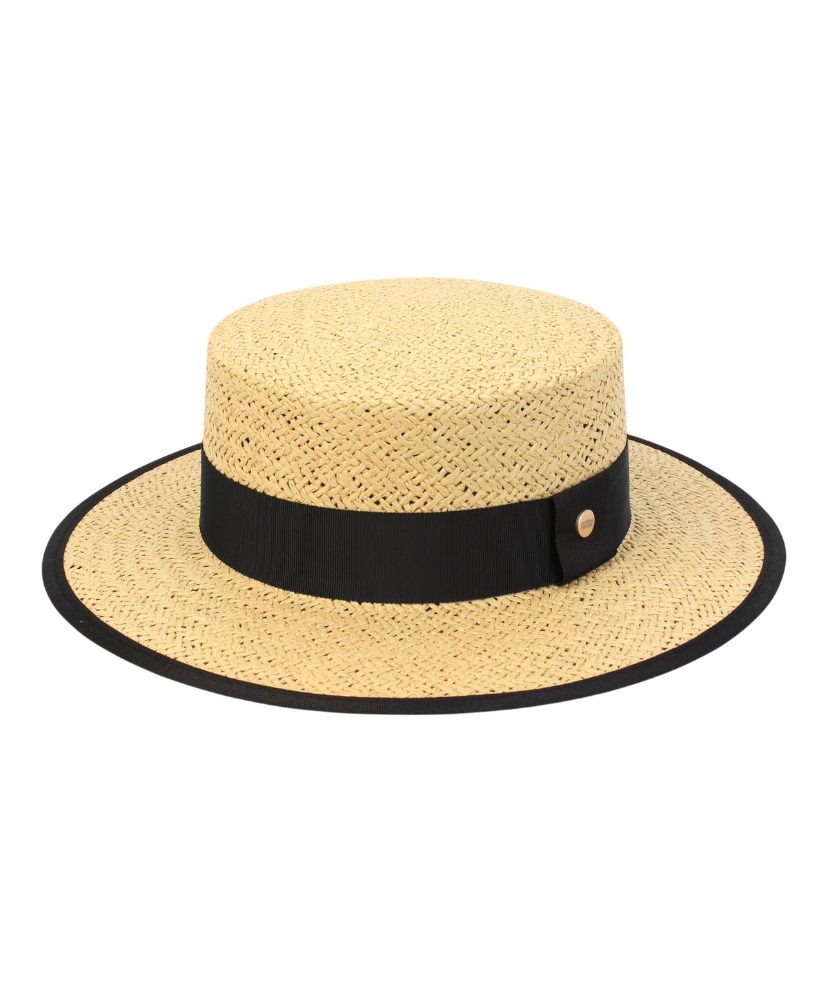 유니버셜 케미스트리(UNIVERSAL CHEMISTRY) Edge Taping Beige Long Panama Hat 파나마햇