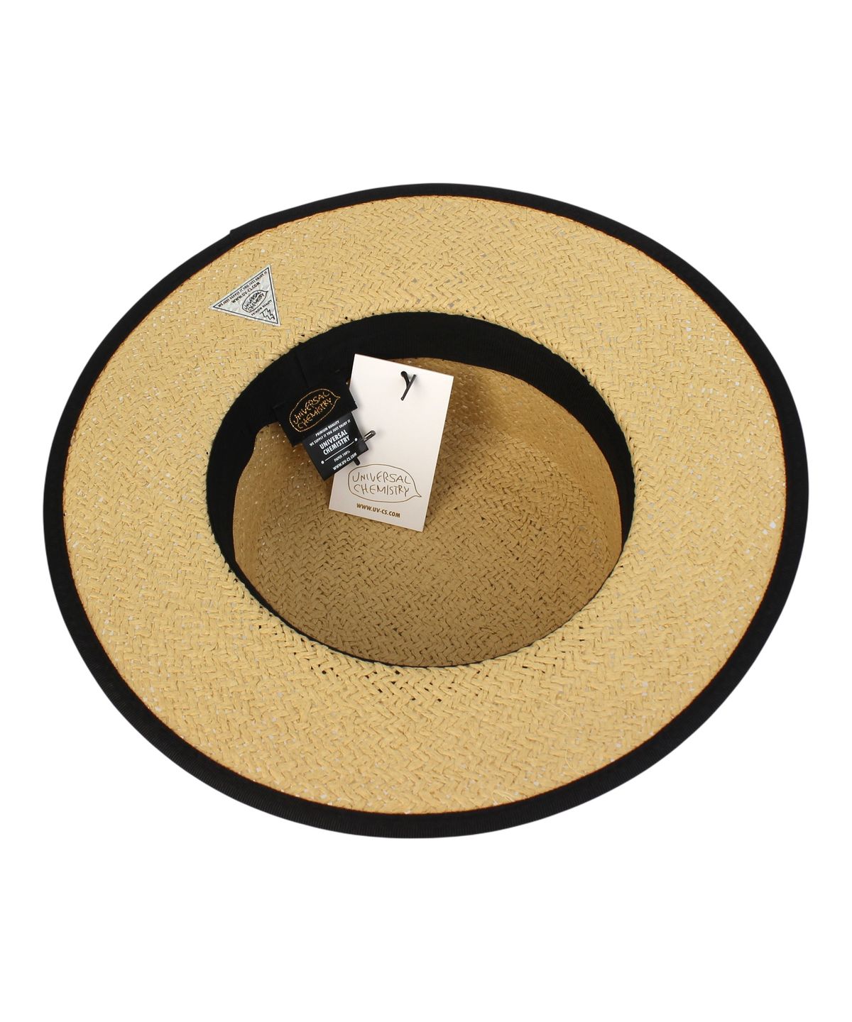 유니버셜 케미스트리(UNIVERSAL CHEMISTRY) Edge Taping Beige Long Panama Hat 파나마햇