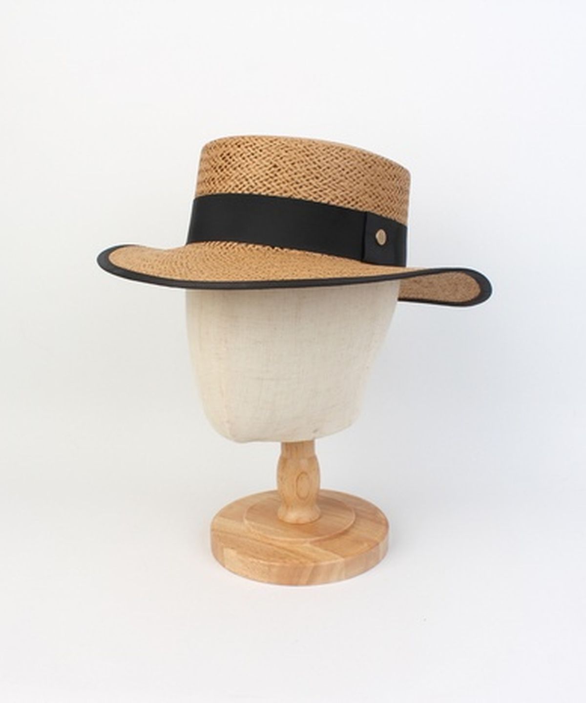 유니버셜 케미스트리(UNIVERSAL CHEMISTRY) Edge Taping Brown Long Panama Hat 파나마햇