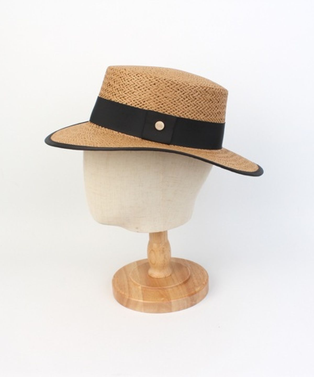 유니버셜 케미스트리(UNIVERSAL CHEMISTRY) Edge Taping Brown Long Panama Hat 파나마햇