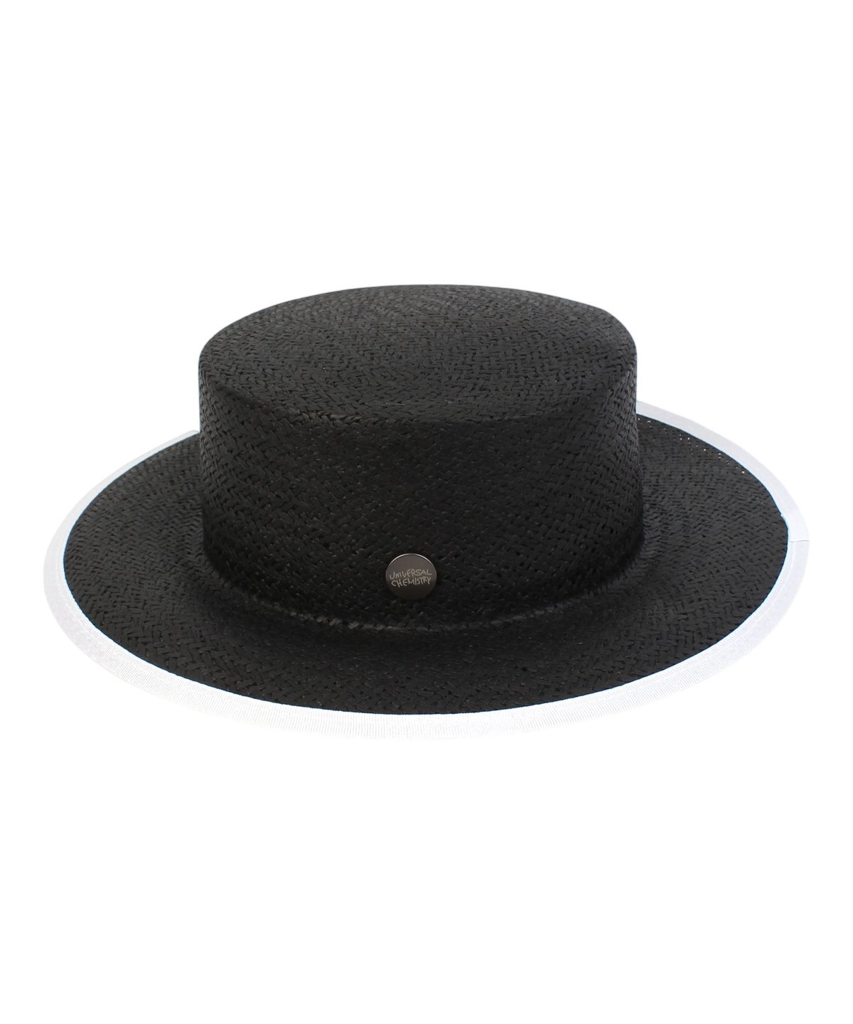 유니버셜 케미스트리(UNIVERSAL CHEMISTRY) Edge Taping Black Simple Panama Hat 파나마햇