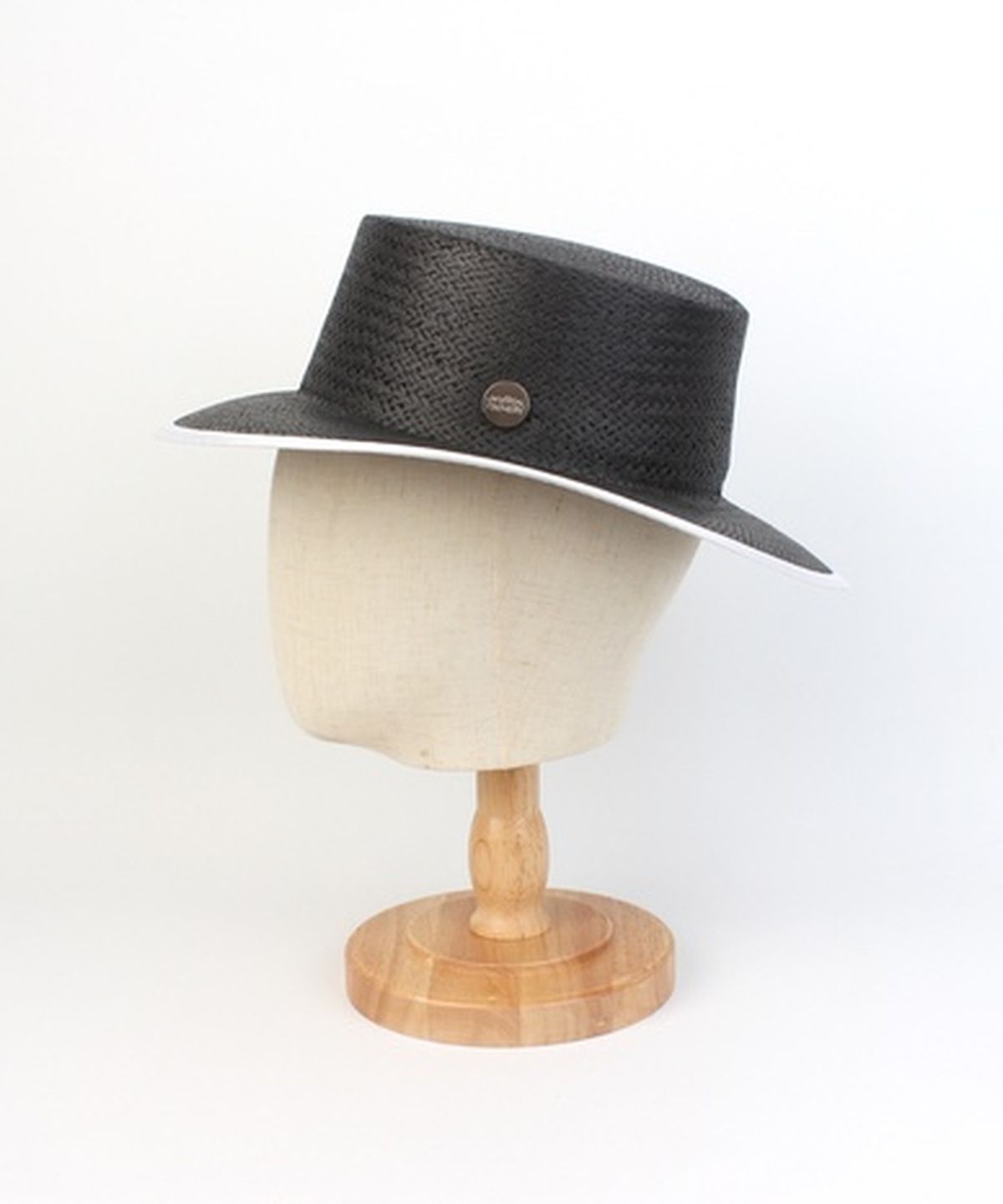 유니버셜 케미스트리(UNIVERSAL CHEMISTRY) Edge Taping Black Simple Panama Hat 파나마햇