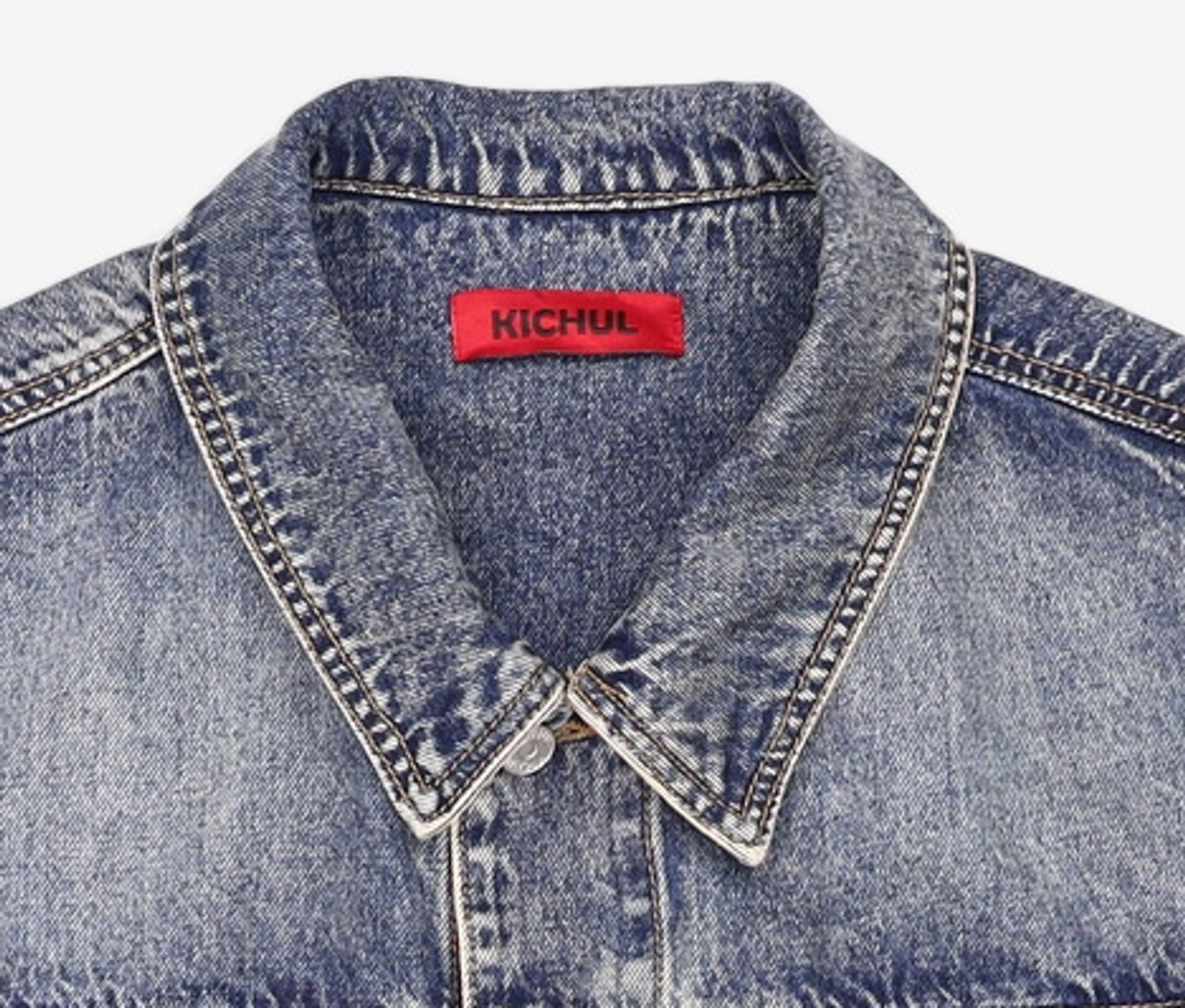 기철(KICHUL) STANDARD DARTS DENIM JACKET (BROWN BLUE)