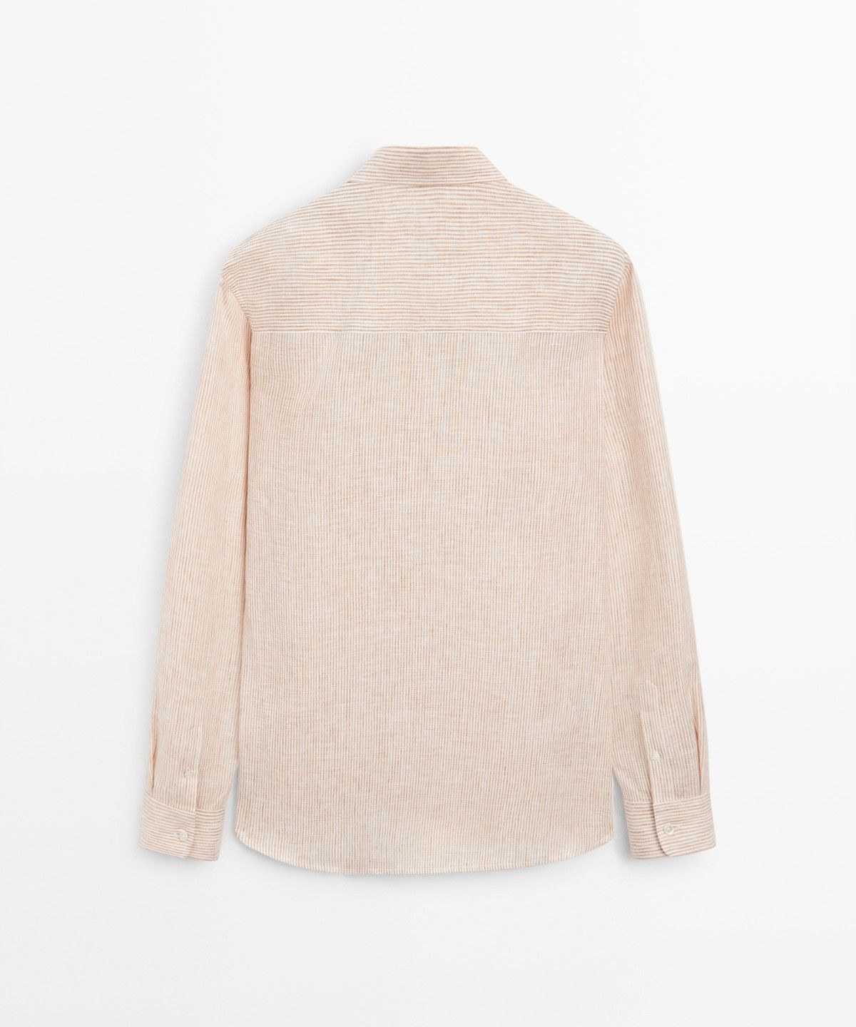 마시모두띠(MASSIMO DUTTI) 100% 린넨 스트라이프 레귤러 핏 셔츠