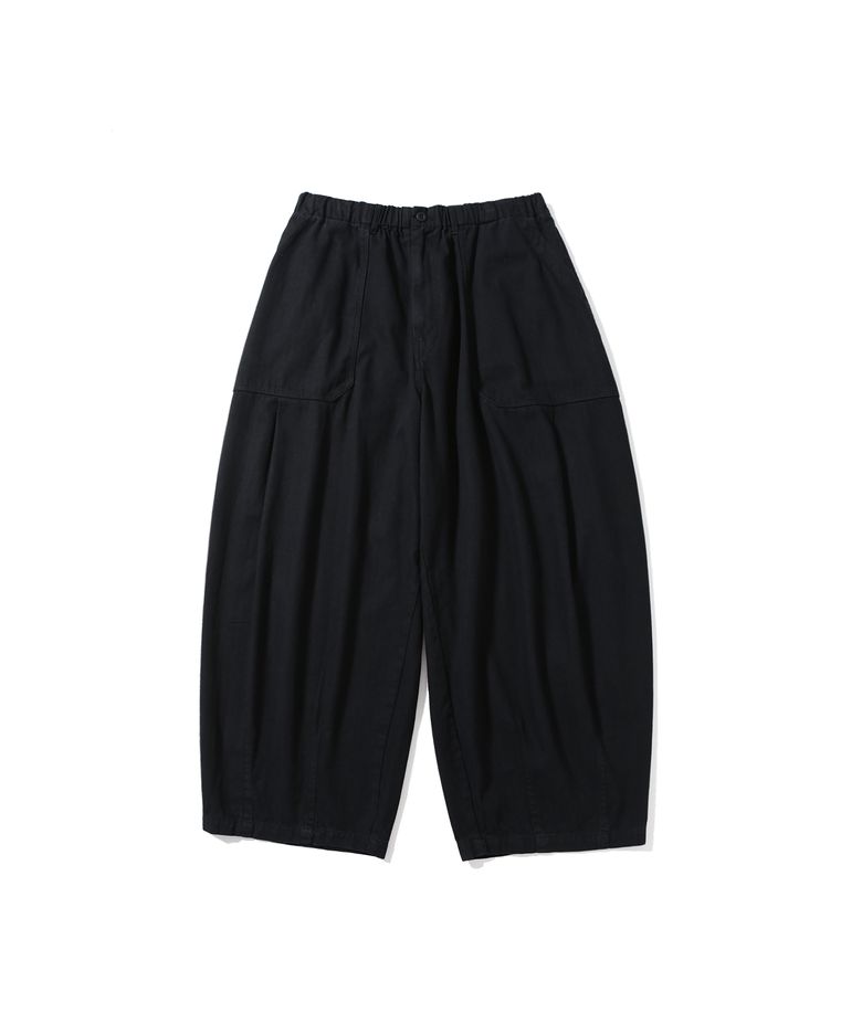 Herringbone Fatigue Balloon Pants - Black