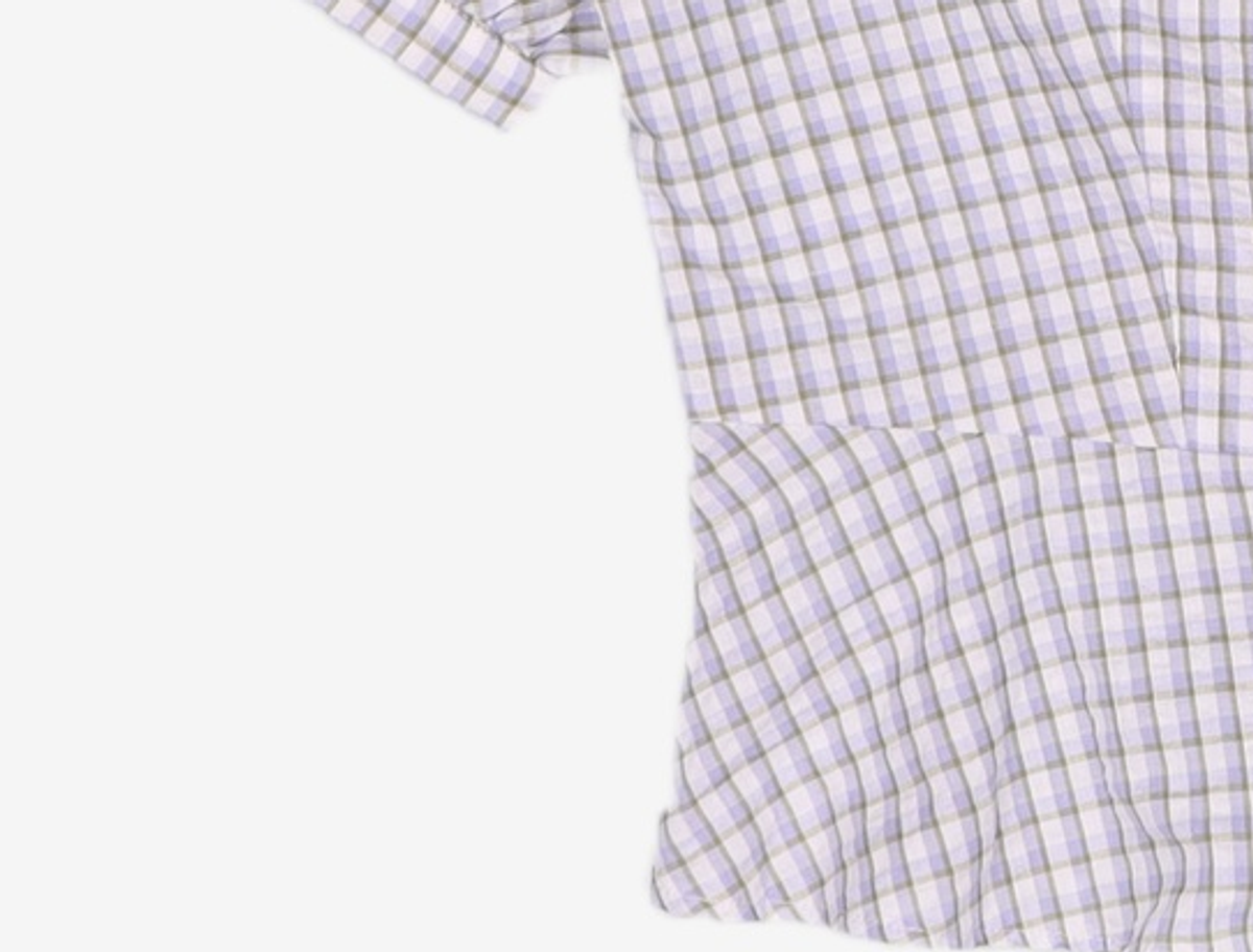 미쏘(MIXXO) 브이넥 카라 페플럼 블라우스 MIWBWB728G L