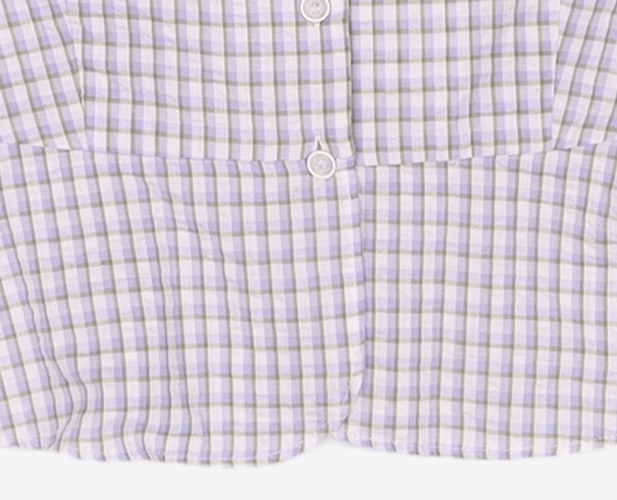 미쏘(MIXXO) 브이넥 카라 페플럼 블라우스 MIWBWB728G L