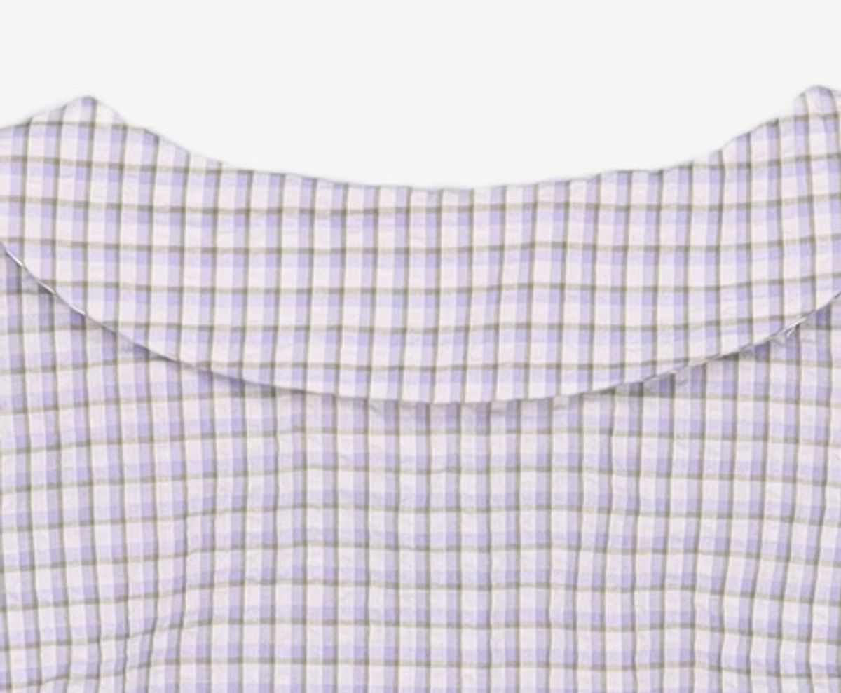 미쏘(MIXXO) 브이넥 카라 페플럼 블라우스 MIWBWB728G L