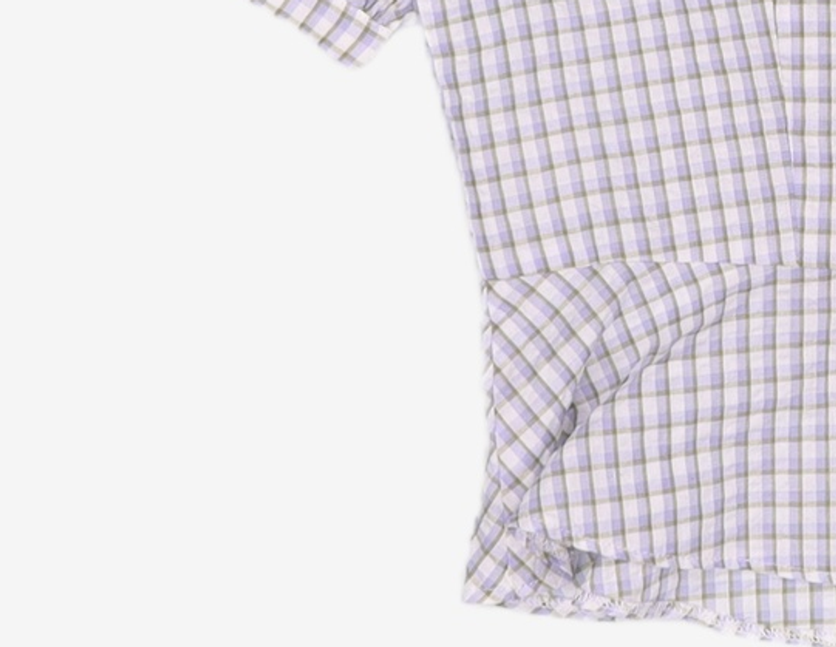 미쏘(MIXXO) 브이넥 카라 페플럼 블라우스 MIWBWB728G L