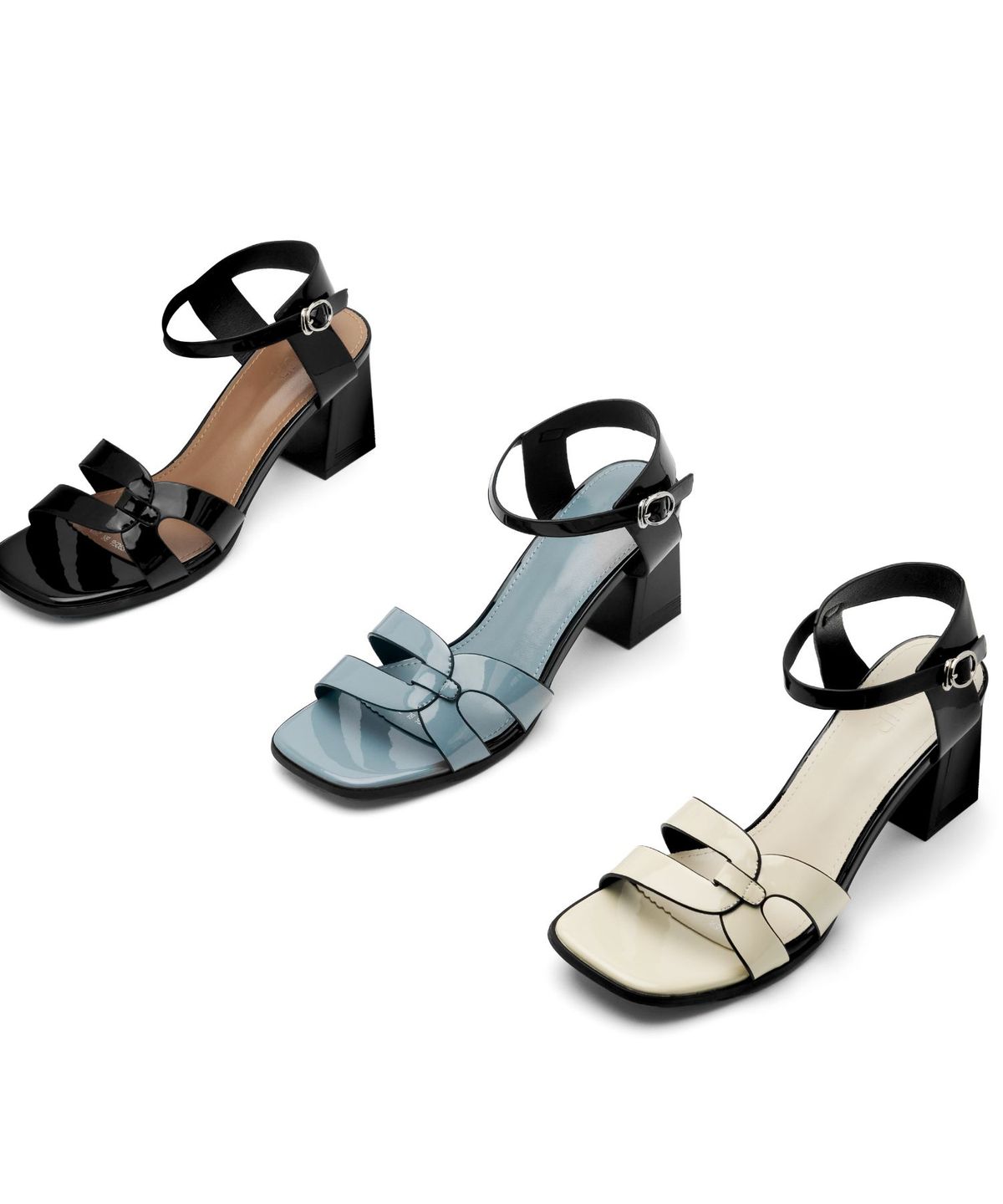 스퍼(SPUR) Voile Color Blocking Sandal 스트랩 샌들 7.8cm -US9056 (3color)