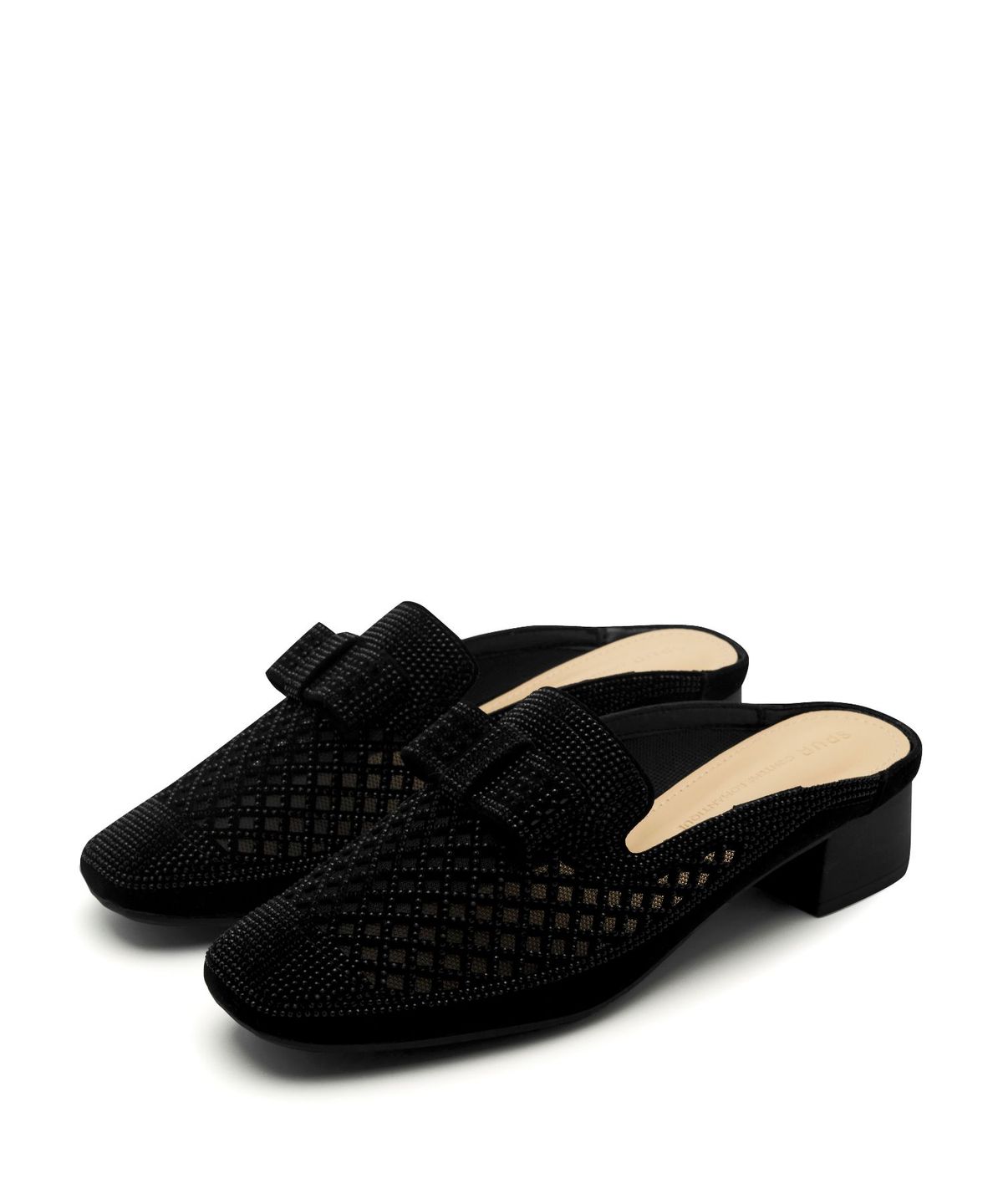 스퍼(SPUR) Roman Crystal Mesh Mule Sandal 뮬 샌들 4.5cm -VS9044 (2color)