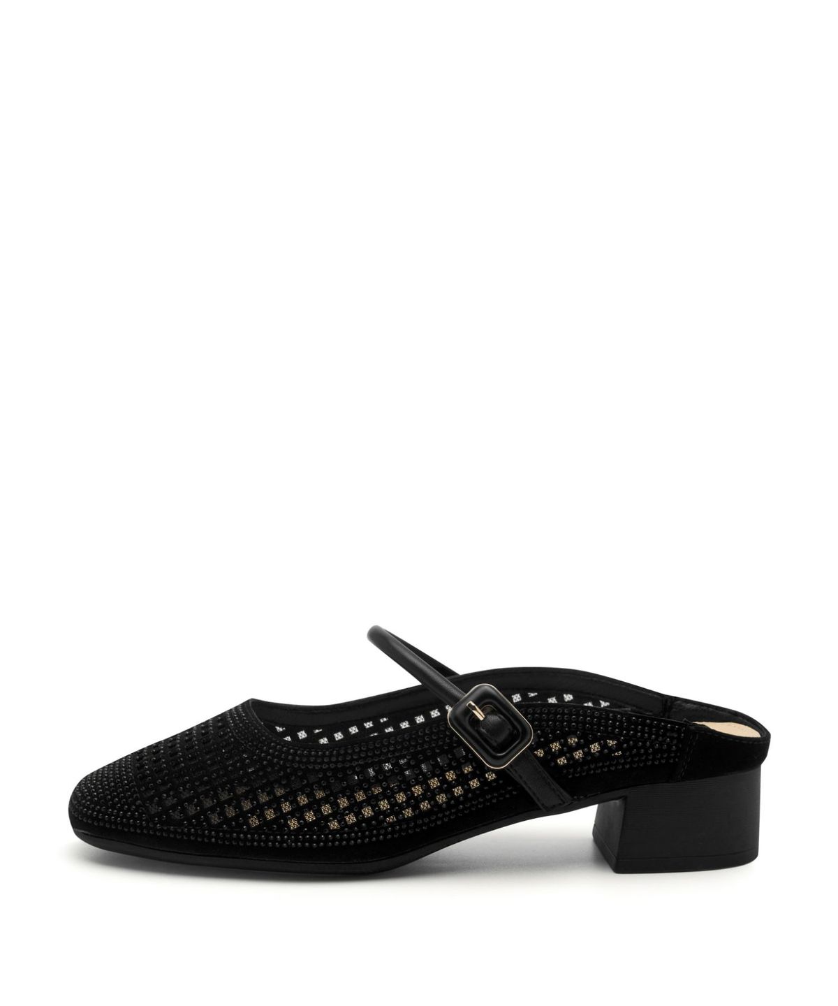 스퍼(SPUR) Roman Crystal Mesh Mule Sandal 뮬 샌들 4.5cm -VS9045 (2color)