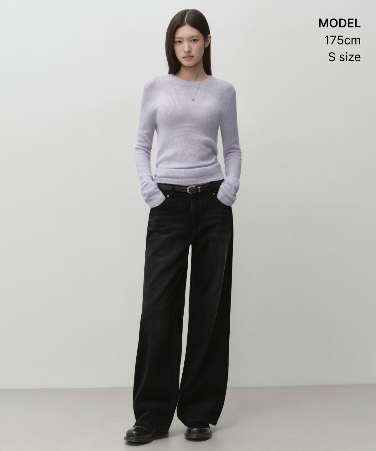 무신사 스탠다드 우먼(MUSINSA STANDARD WOMAN) 우먼즈 시어 텍스처드 크루 넥 니트 [라벤더]