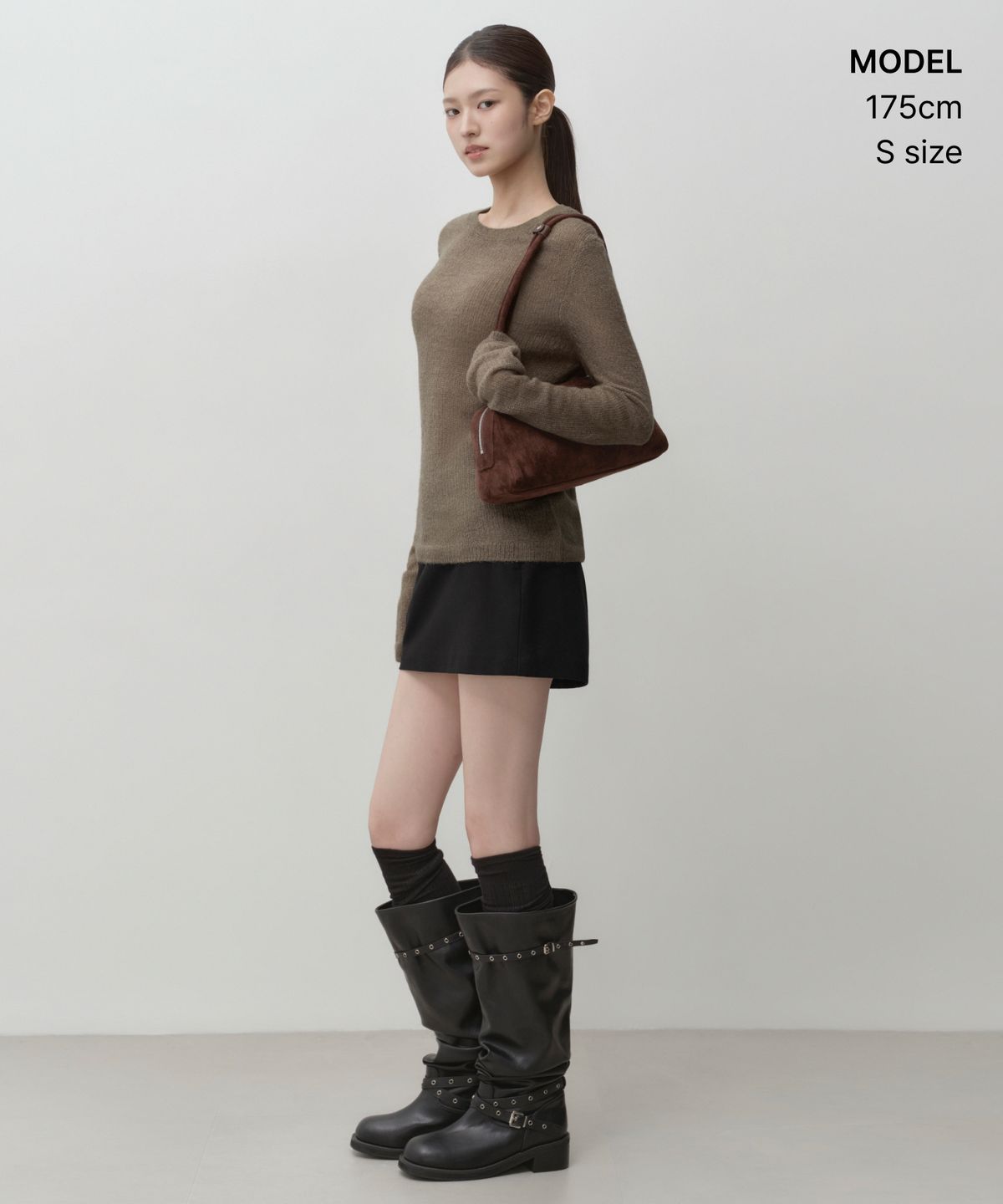 무신사 스탠다드 우먼(MUSINSA STANDARD WOMAN) 우먼즈 시어 텍스처드 크루 넥 니트 [토프]