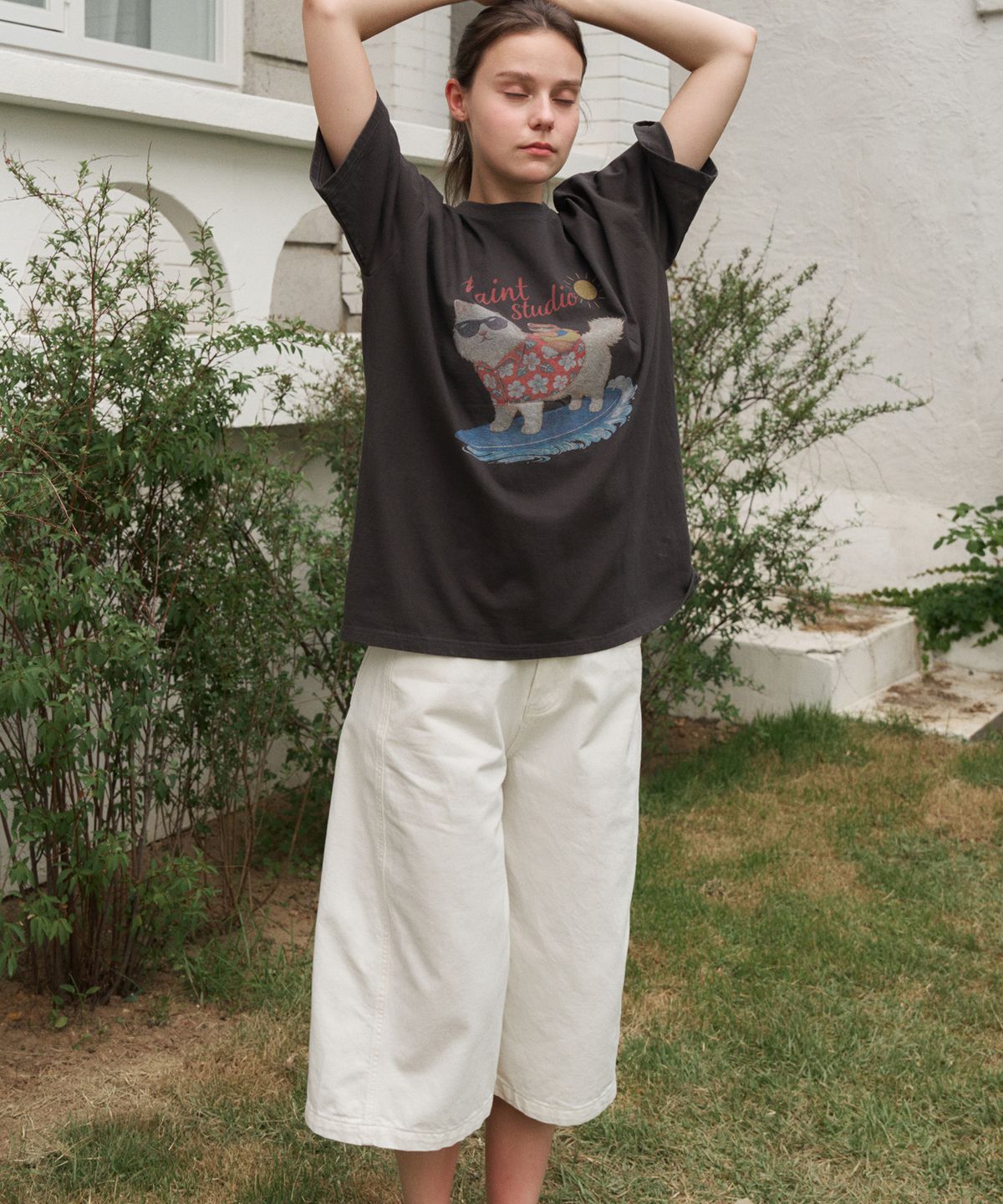 헤인트(HAINT) MERDIN DENIM BERMUDA PANTS 3COL_IVORY