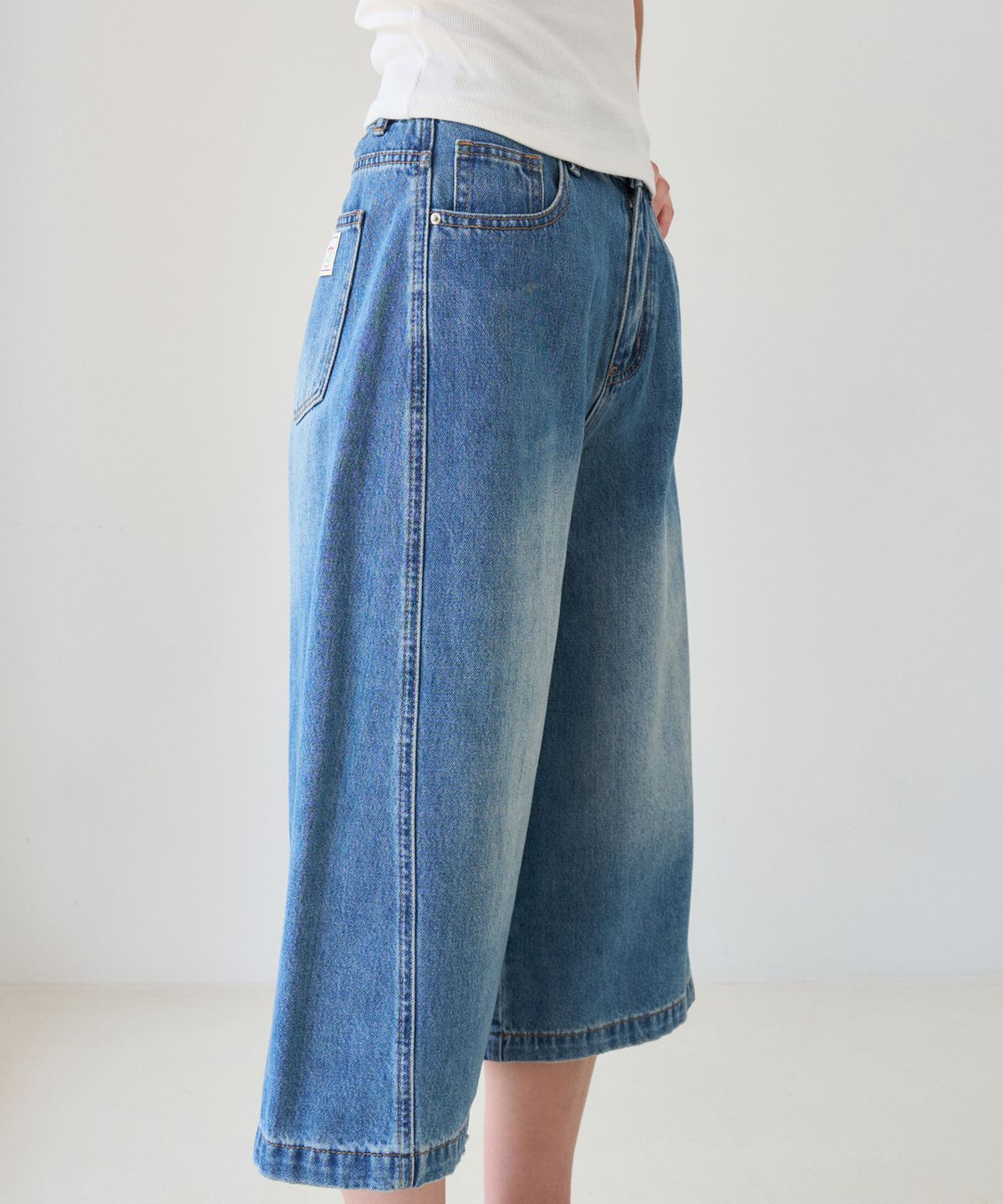 헤인트(HAINT) MERDIN DENIM BERMUDA PANTS 3COL_BLUE