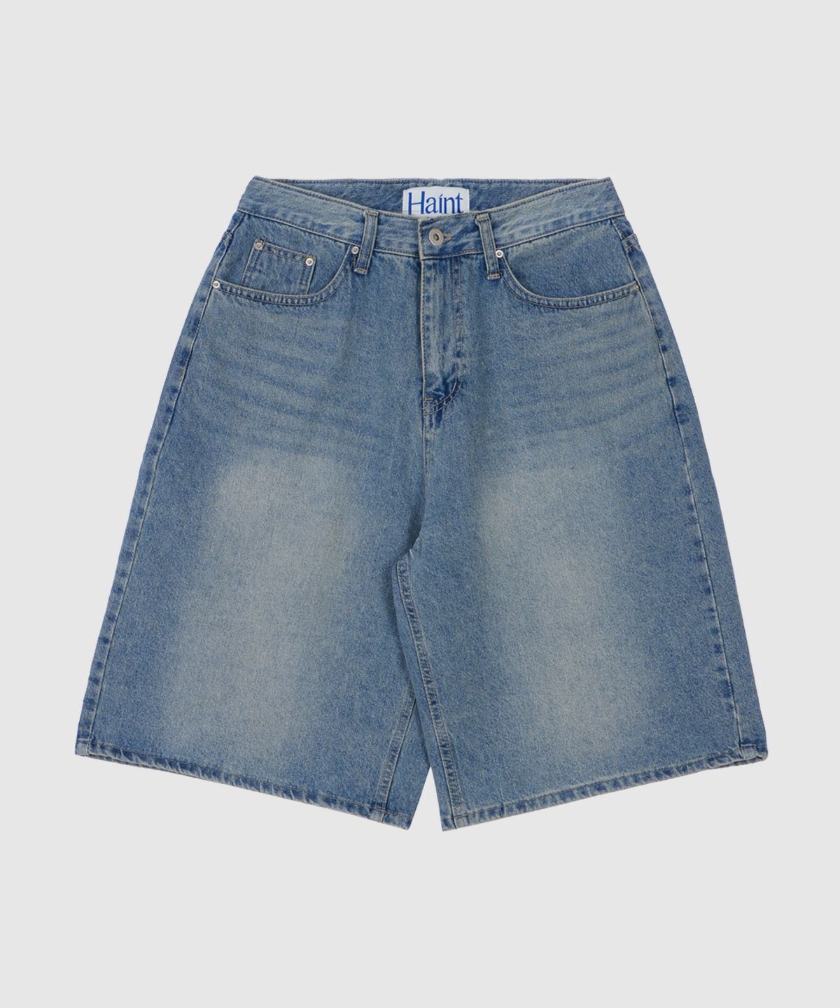 헤인트(HAINT) MAVERN WIDE BERMUDA DENIM PANTS_BLUE