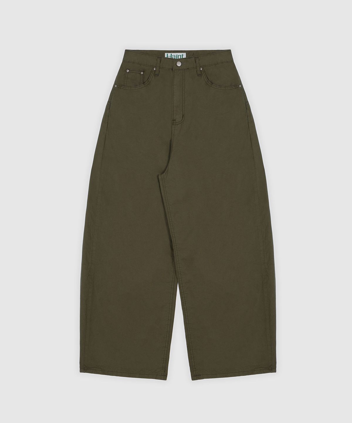 헤인트(HAINT) VELLON CRINKLE BALLOON PANTS 3COL_KHAKI
