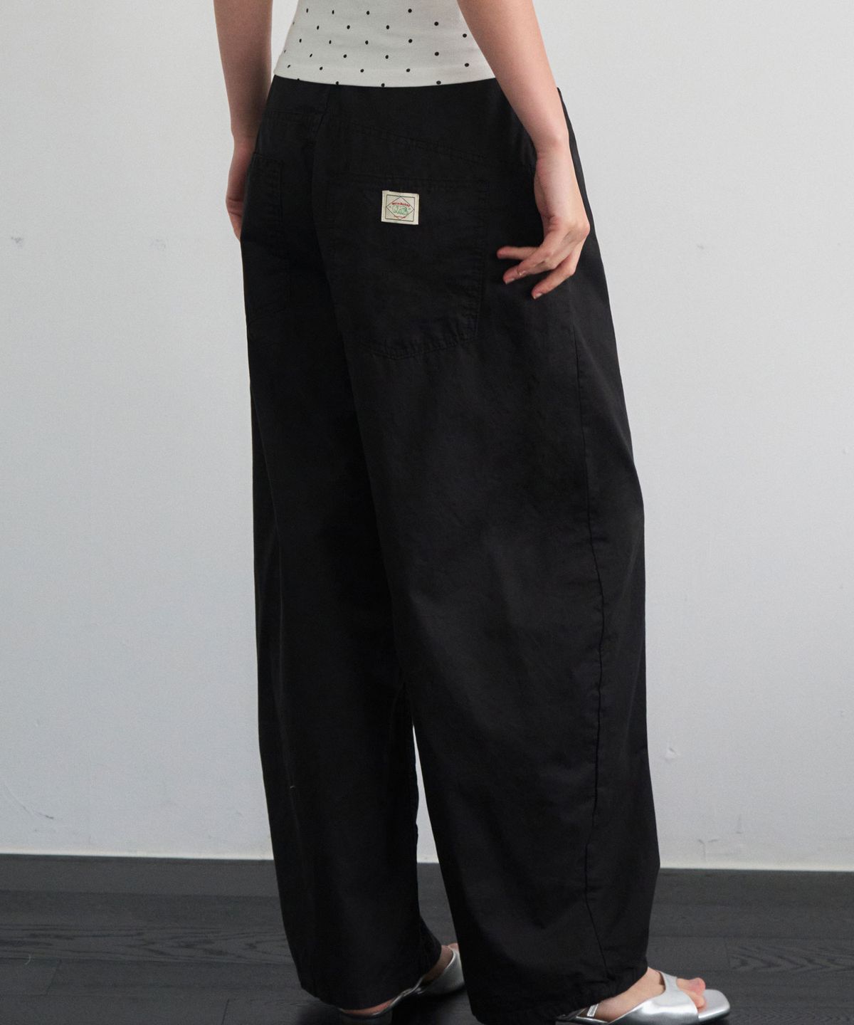 헤인트(HAINT) VELLON CRINKLE BALLOON PANTS 3COL_BLACK